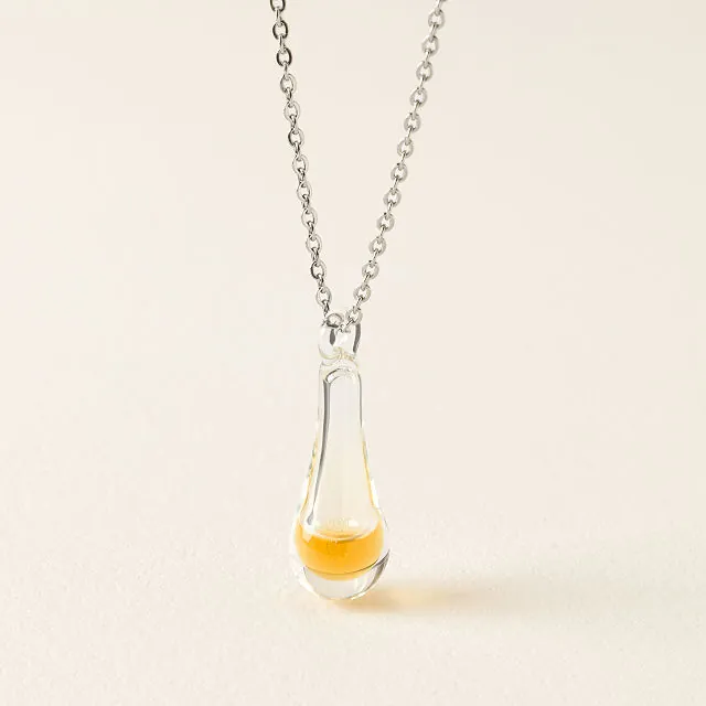 Honeybee necklace with real honey