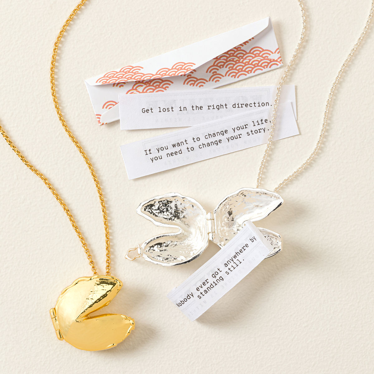 限定品 正規Good Luck To You Uncommon Goods | Personalized Fortune Cookie Locket | Locket Necklace