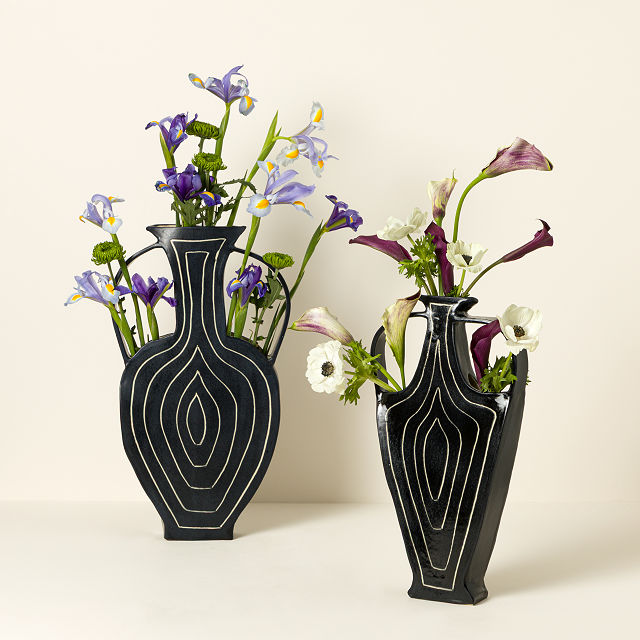 Hypnotic Lines Art Vase