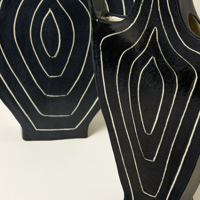 Hypnotic Lines Art Vase