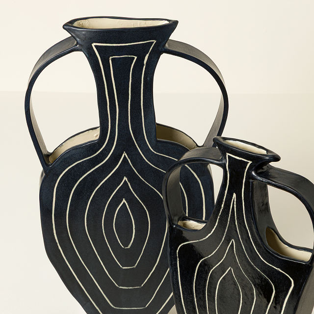 Hypnotic Lines Art Vase