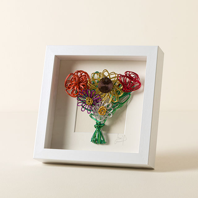Where Love Grows Framed Wire Bouquet
