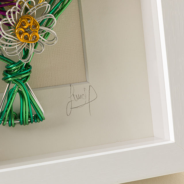 Where Love Grows Framed Wire Bouquet