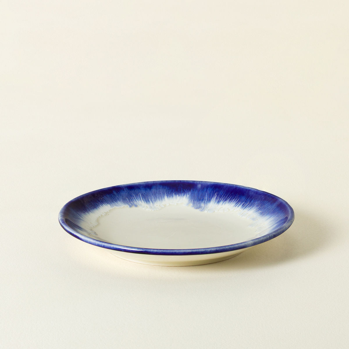 Ceramic Blue Drip Dinnerware - Salad Plate