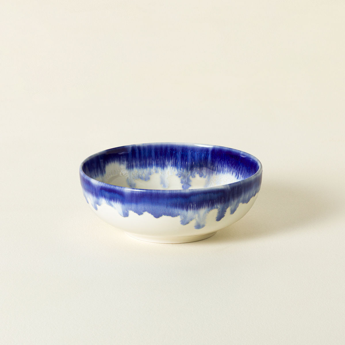 Ceramic Blue Drip Dinnerware - Cereal Bowl