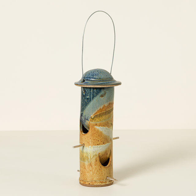 Handmade Stoneware Bird Feeder