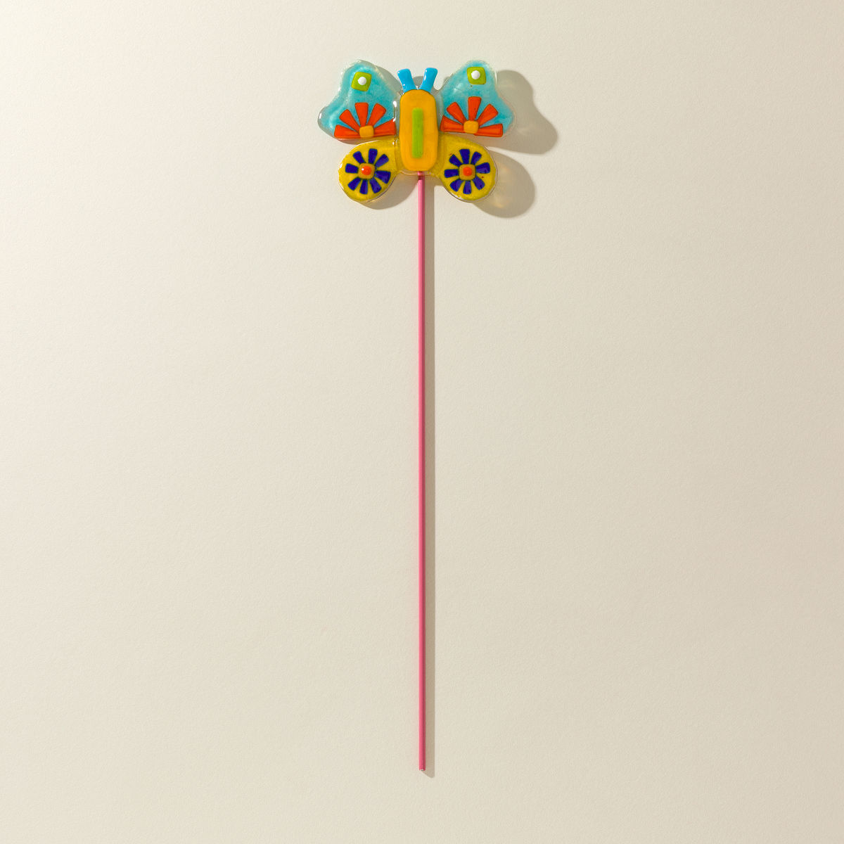 Handmade Glass Garden Stakes - Butterfly - Large