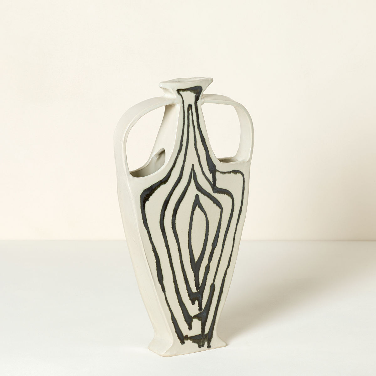 Feathered Lines Art Vase - Medium Vase