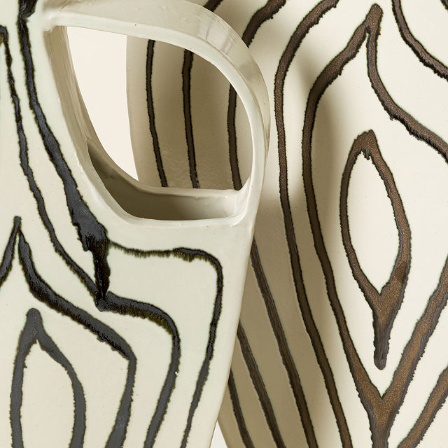 Feathered Lines Art Vase