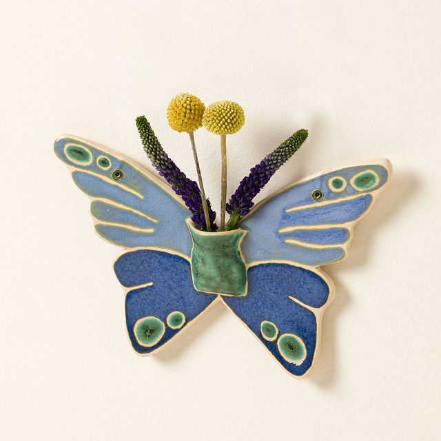 Ceramic Butterfly Wall Vase