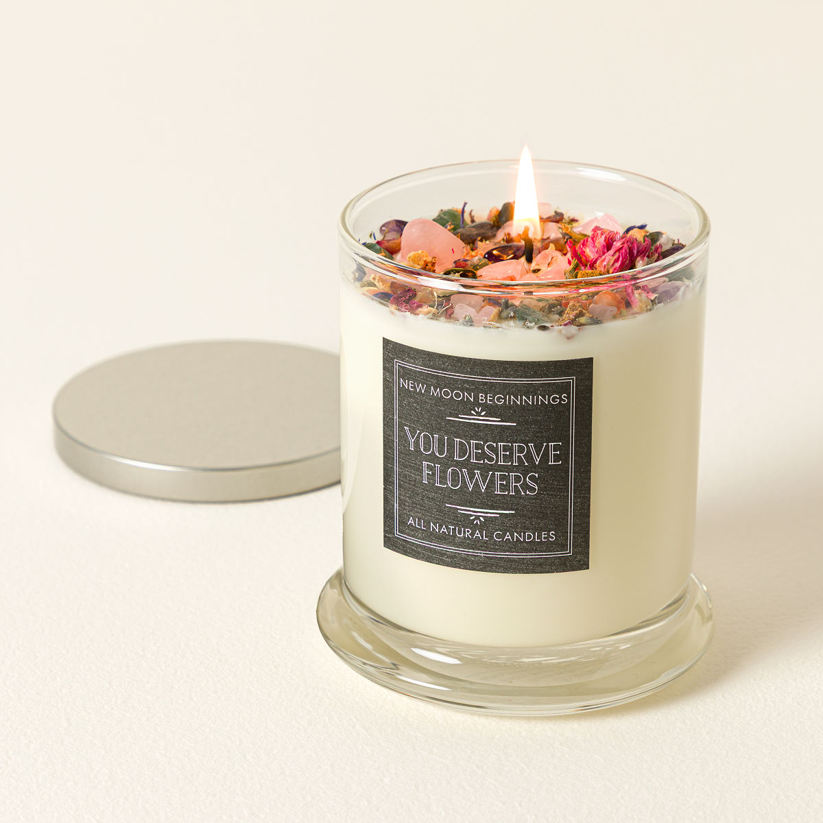 You Deserve Flowers Candle