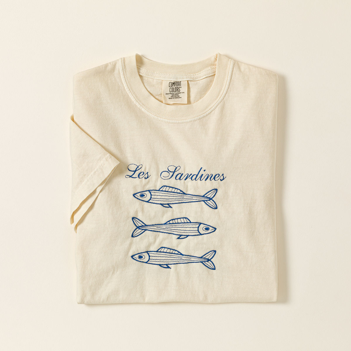 Les Sardines Embroidered T-Shirt - Small
