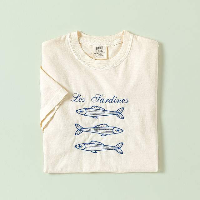 Les Sardines Embroidered T-Shirt