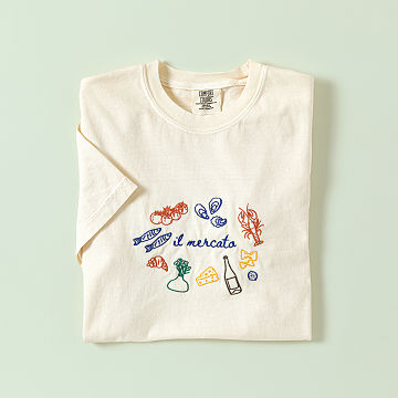 Market Day Embroidered T-Shirt