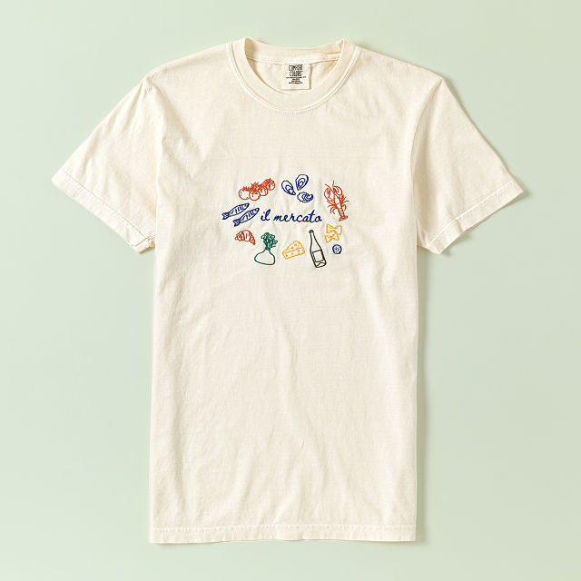 Market Day Embroidered T-Shirt