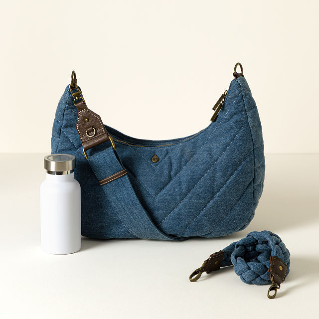 Denim Denim Half Moon HydroHobo® Bag