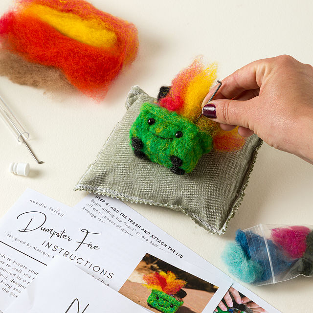 Dumpster Fire Needle Felting Kit