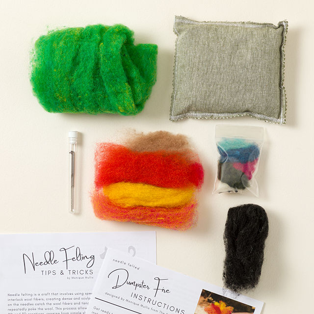 Dumpster Fire Needle Felting Kit