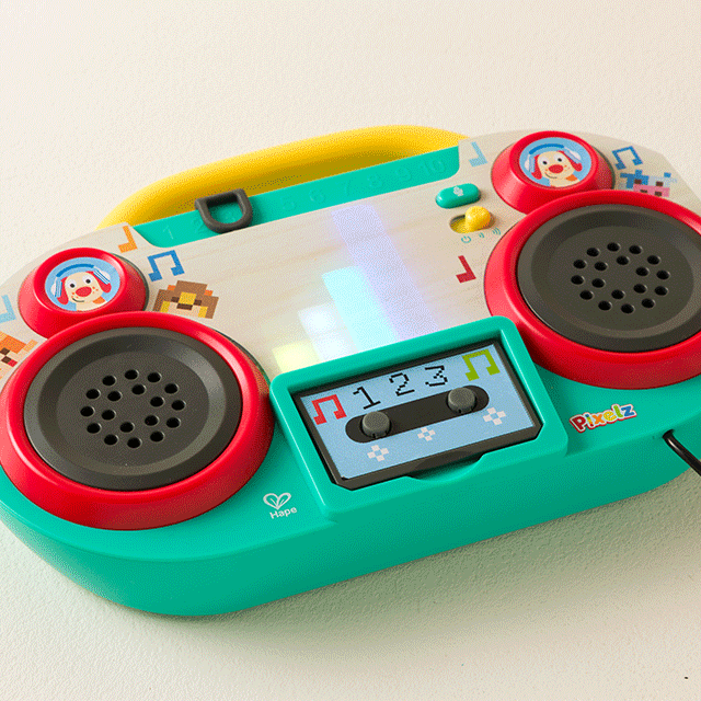 Sing-Along Light-Up Pixel Boombox