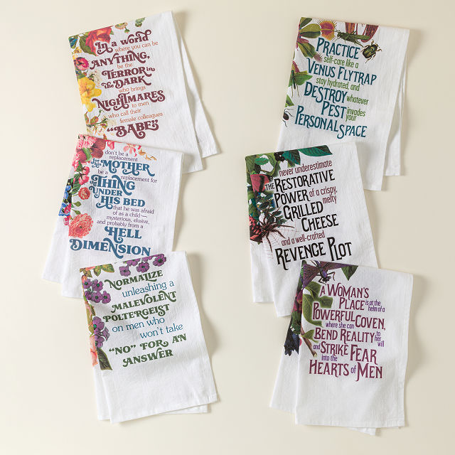 Sinister Affirmations for Women Tea Towel Set