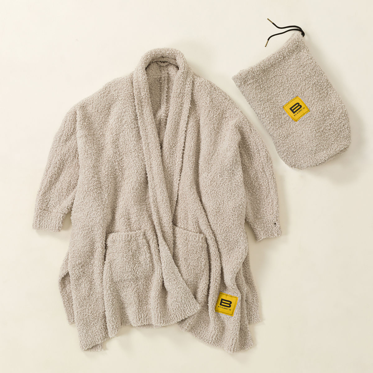 Plush Lounging Wrap - Oatmeal