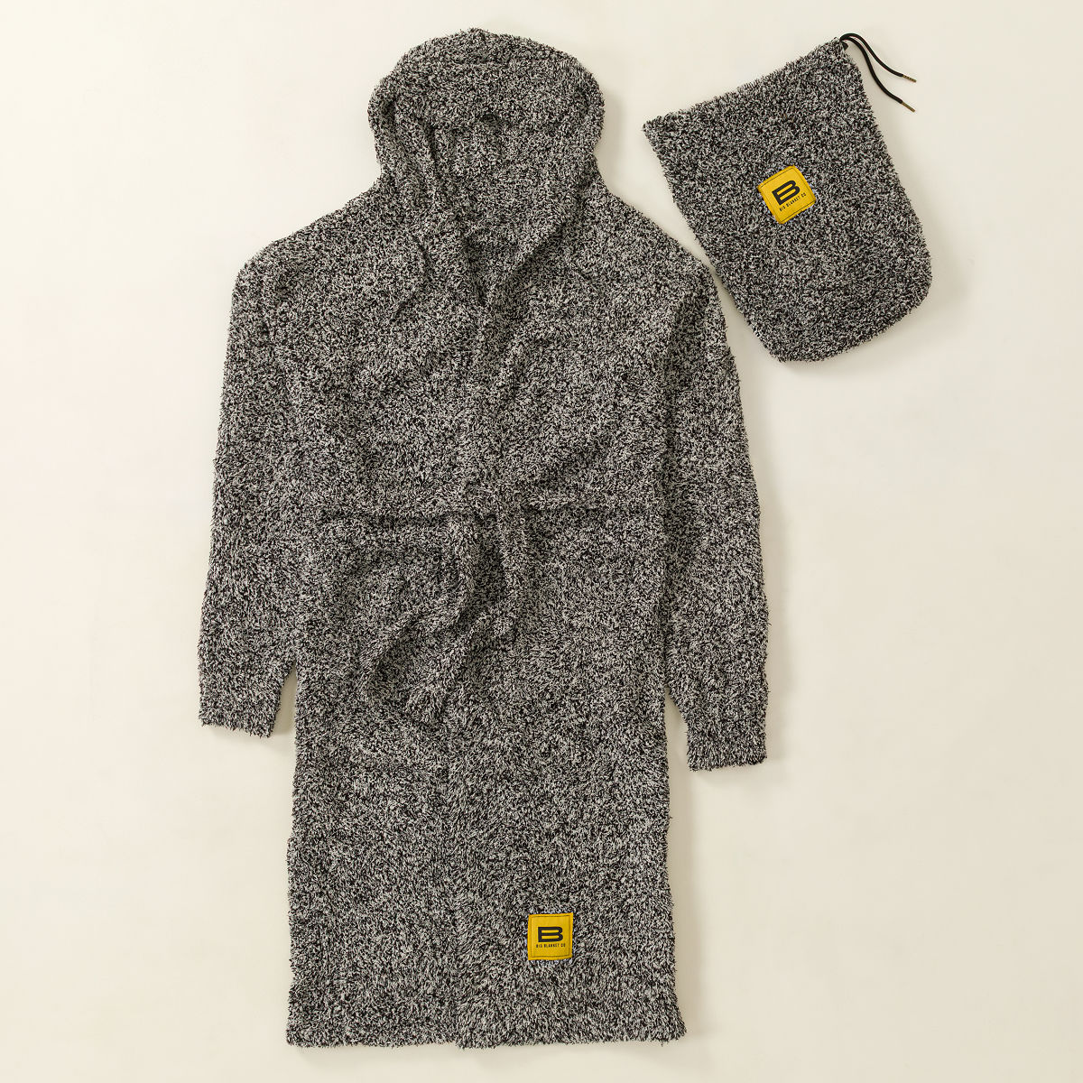 Plush Robe - Black Heather