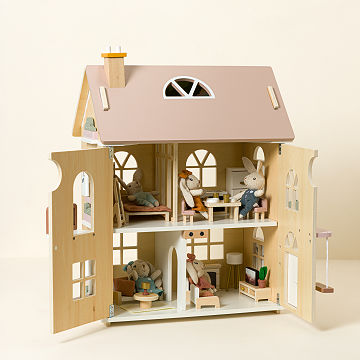 Bunny Family Cottage Dollhouse Collection