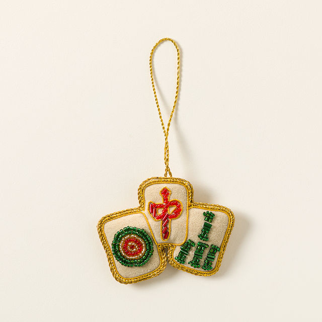 Mahjong Beaded Ornament
