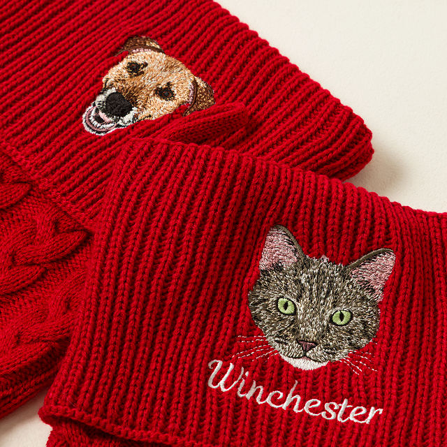 Custom Pet Embroidered Stocking