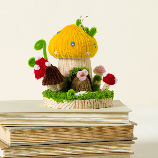 Chenille Mushroom House DIY Kit