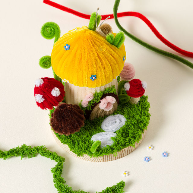Chenille Mushroom House DIY Kit
