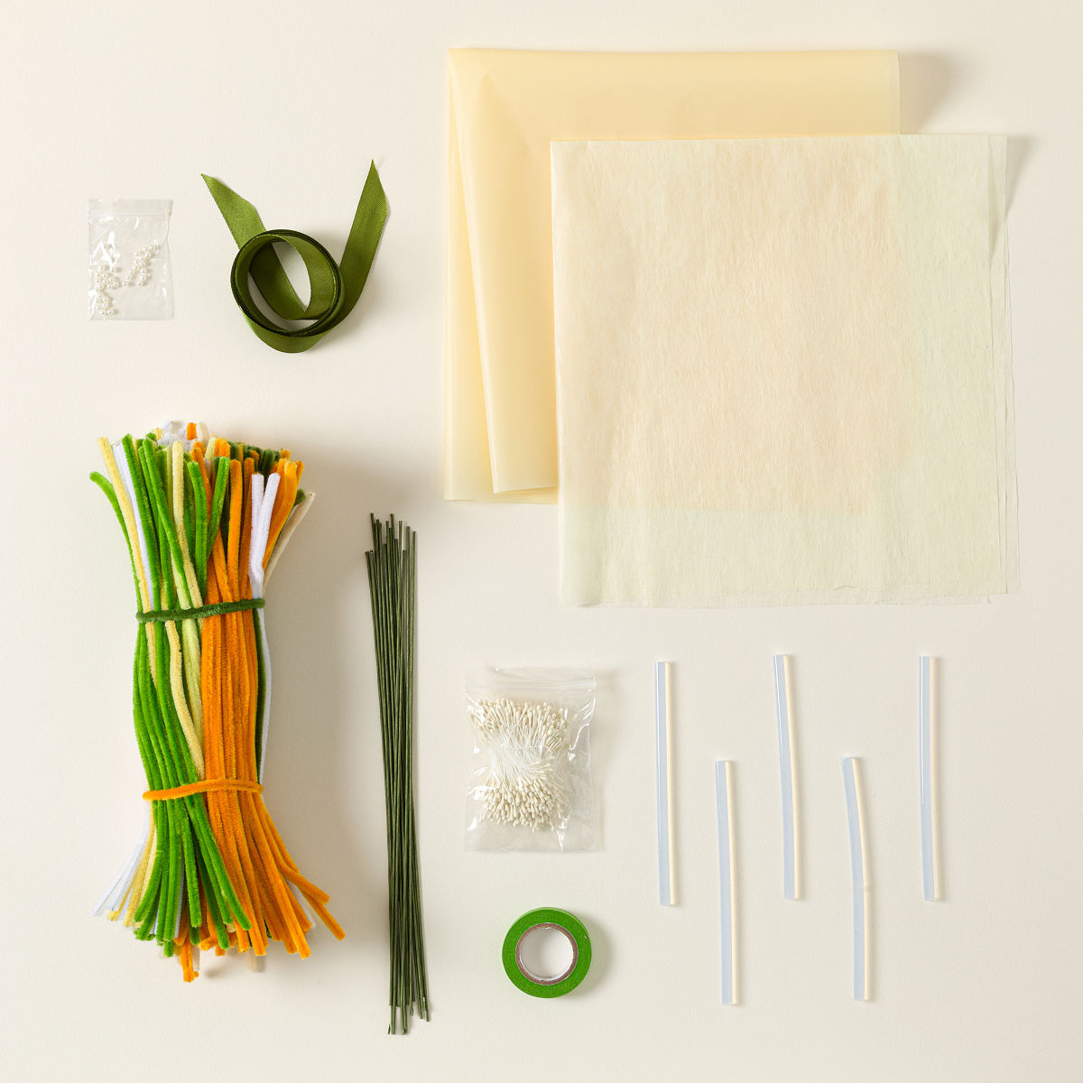 Chenille Bouquet DIY Kit - Orange Mix