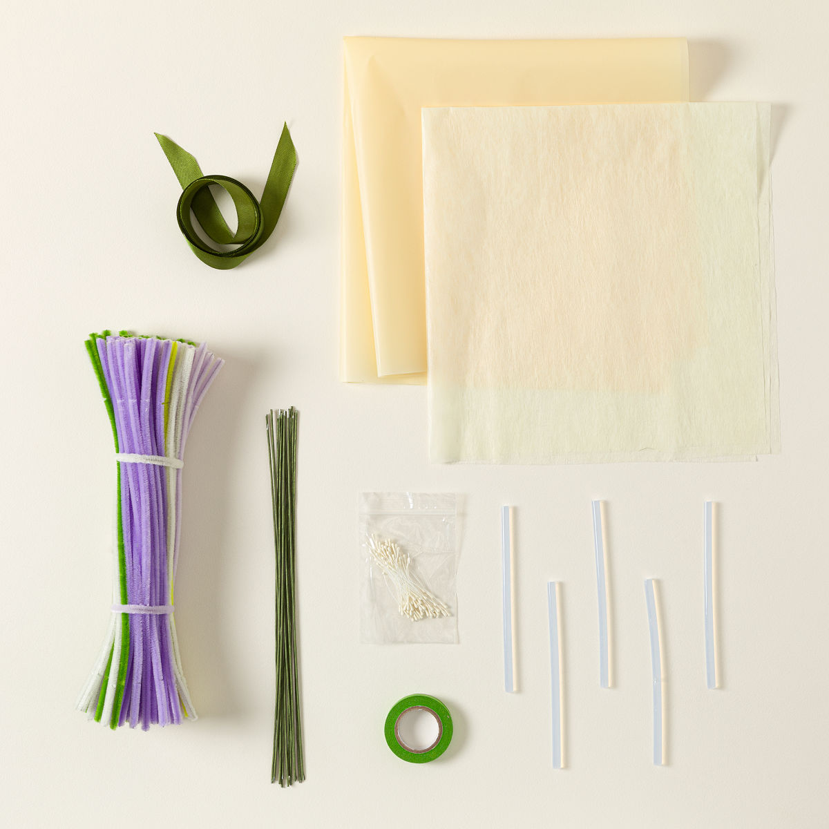 Chenille Bouquet DIY Kit - Purple Mix
