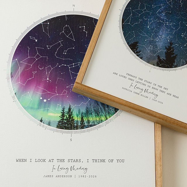 Personalized Memorial Star Map