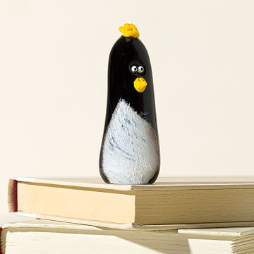 Penguin Glass Desk Pet