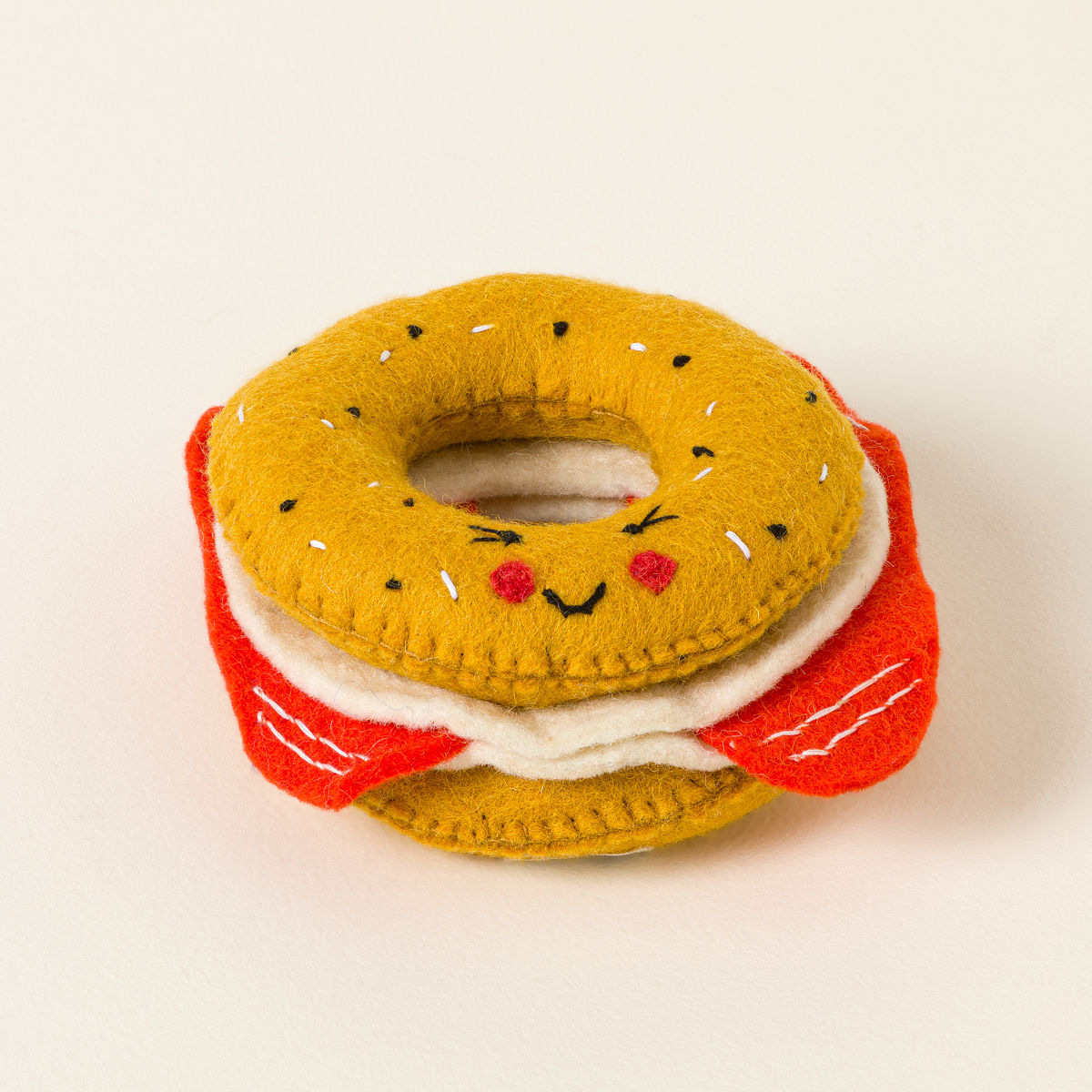 Handmade NYC Food Icon Dog Toy - Bagel