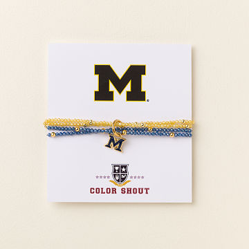 College Logo Beaded Bracelet
