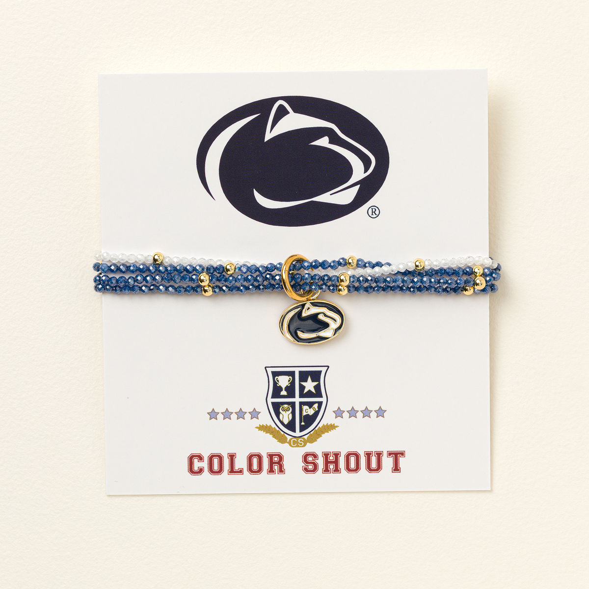 College Logo Beaded Bracelet - Penn State University