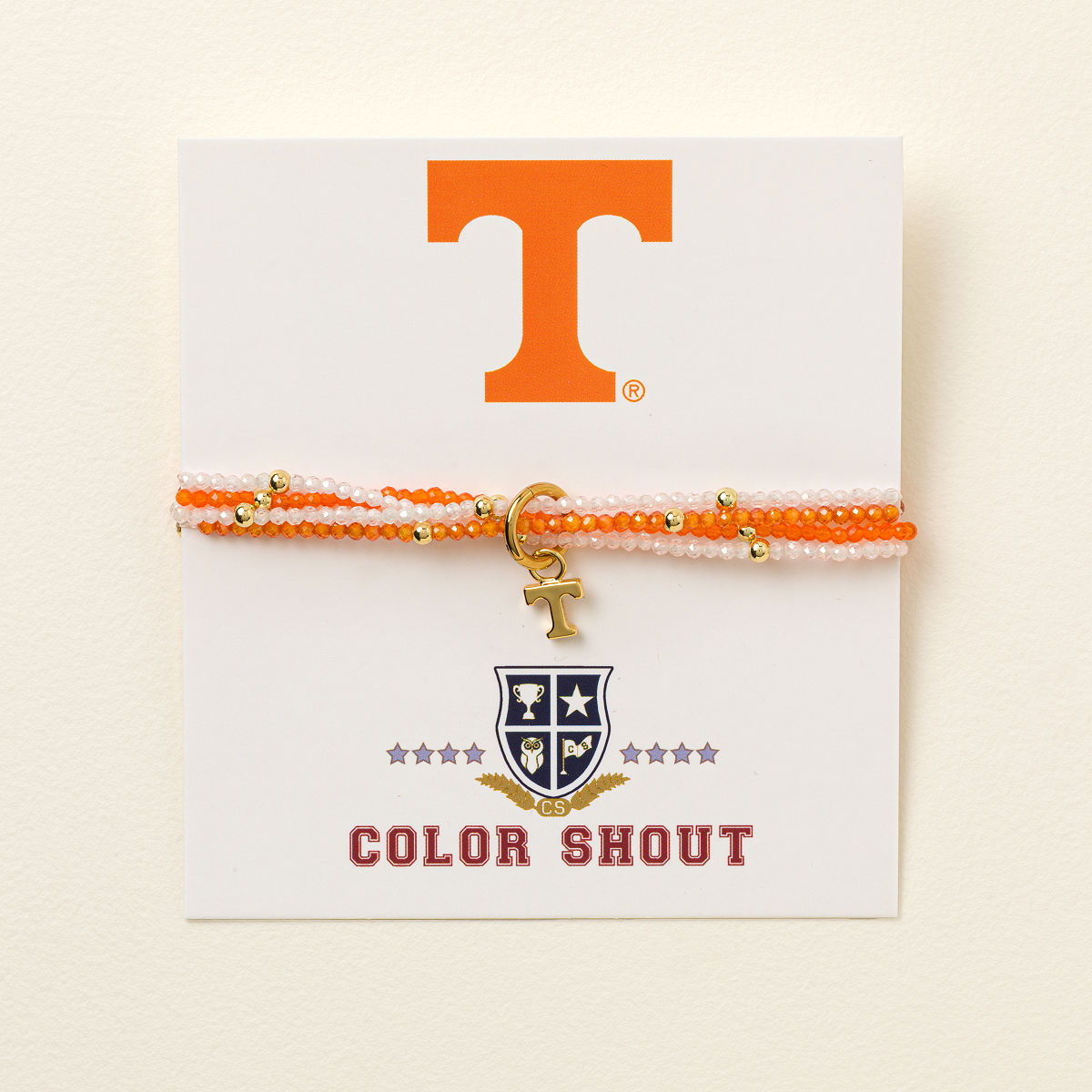 College Logo Beaded Bracelet - University of Tennessee