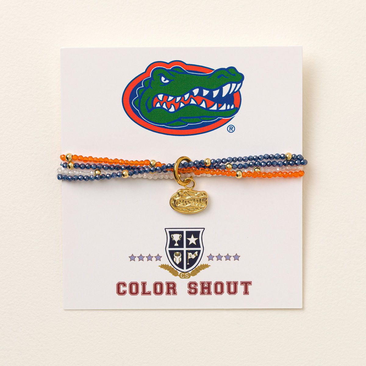 College Logo Beaded Bracelet - University of Florida