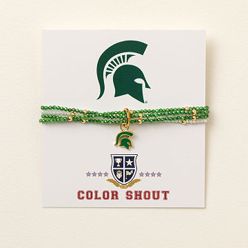 College Logo Beaded Bracelet
