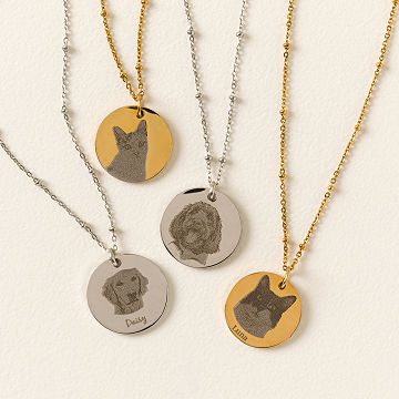 Custom Pet Portrait Necklace