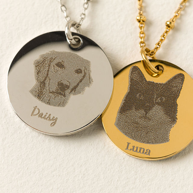 Custom Pet Portrait Necklace