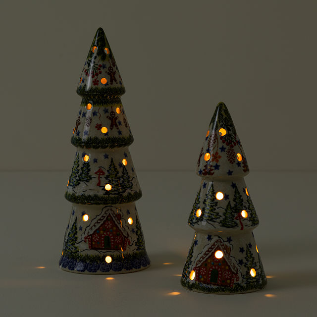 Polish Painted Christmas Tree Luminary