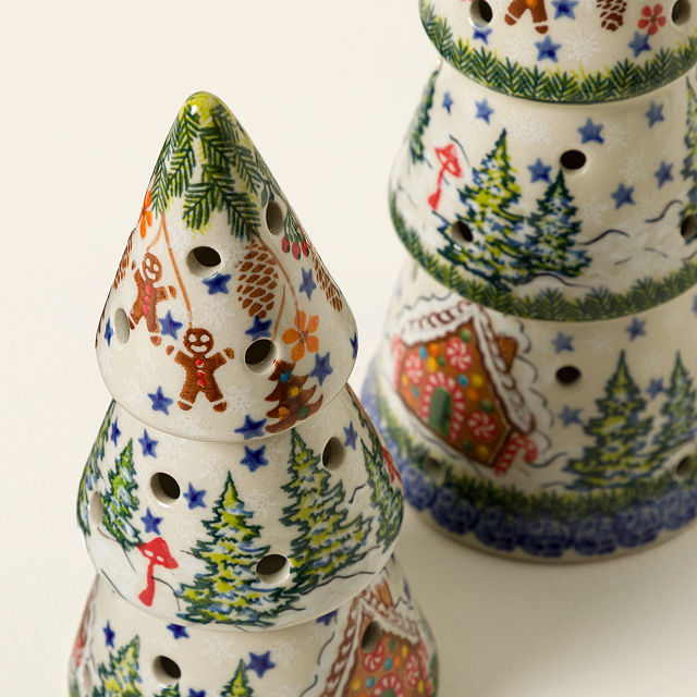 Polish Painted Christmas Tree Luminary