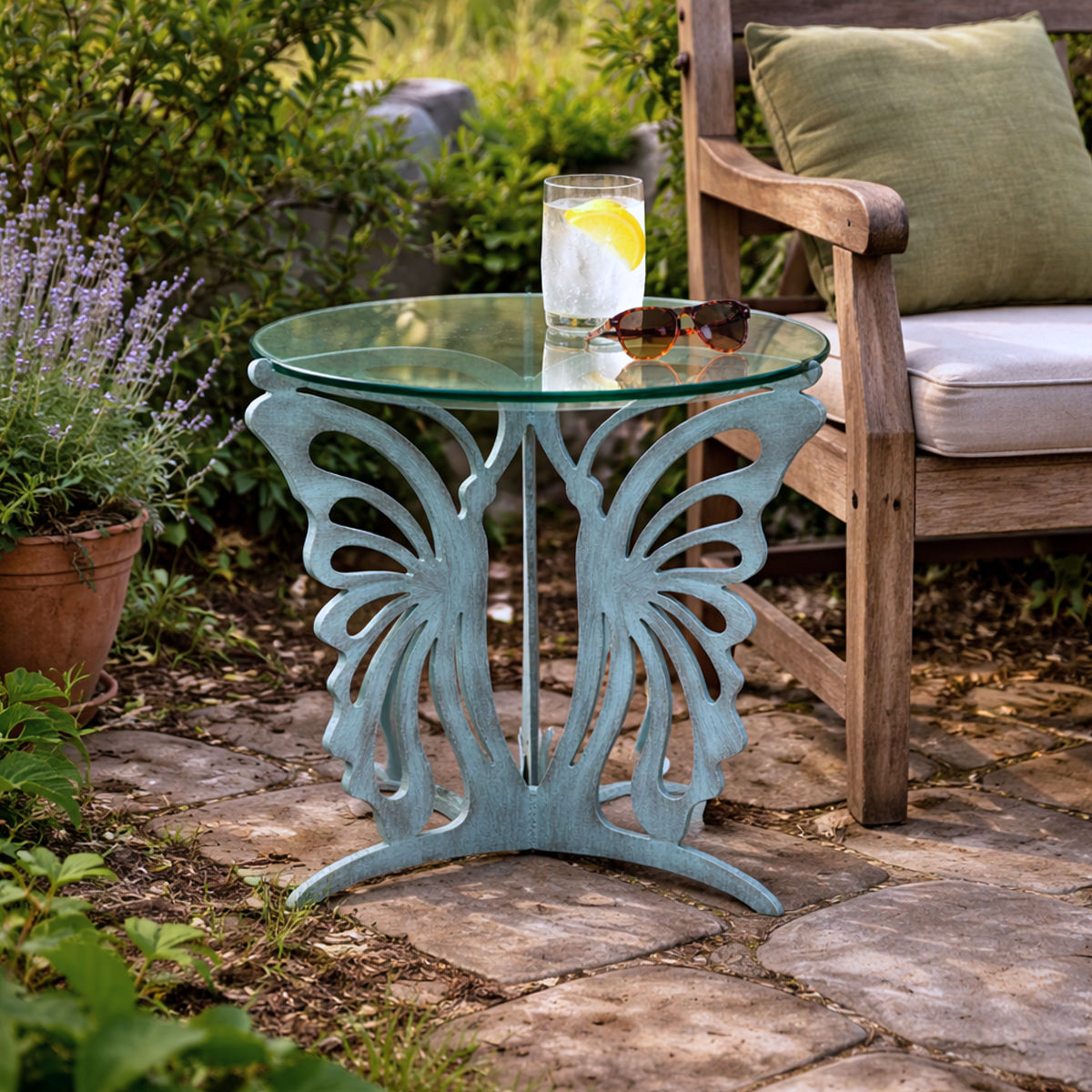 Handmade Butterfly Garden Table