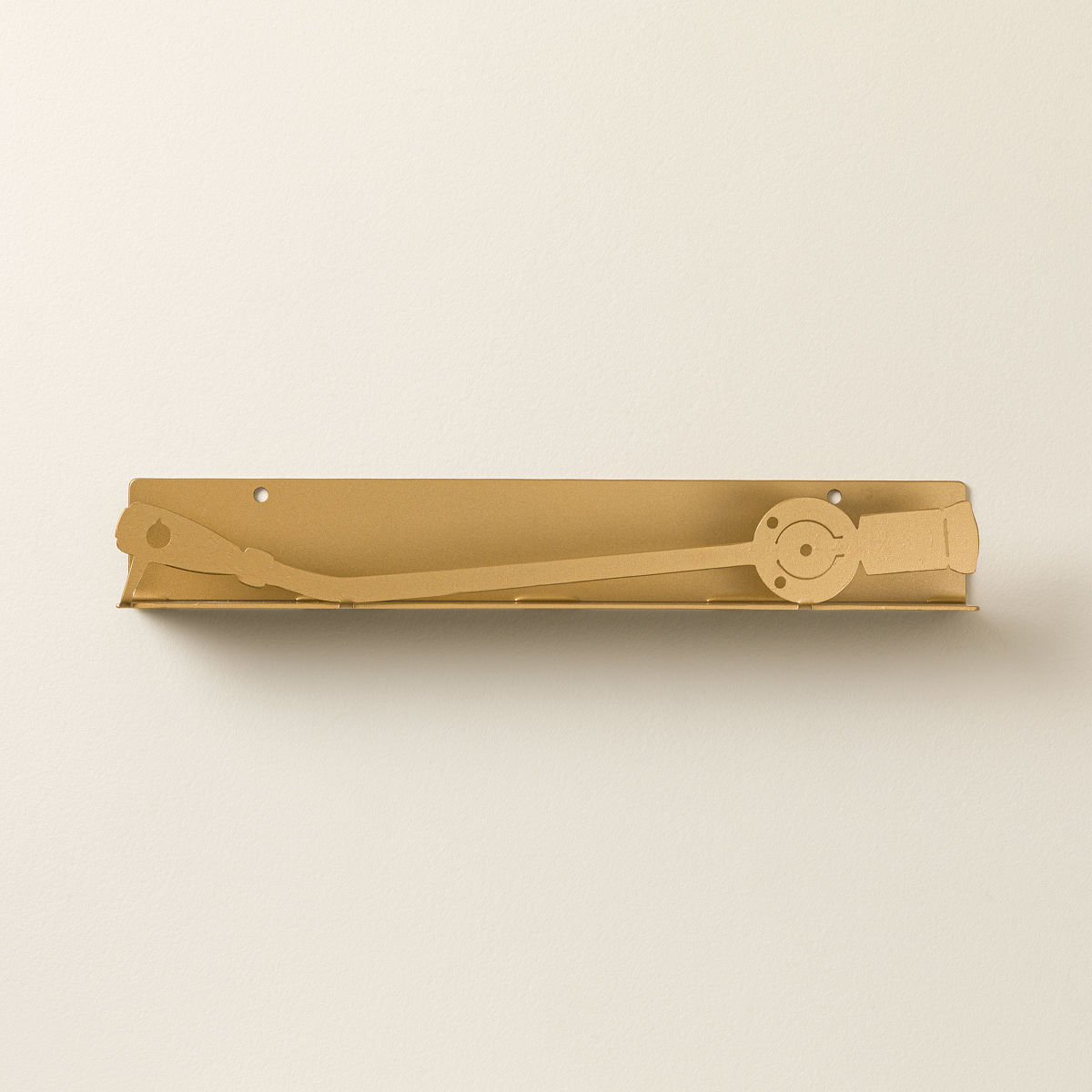 Needle Drop Record Display Shelf - Gold