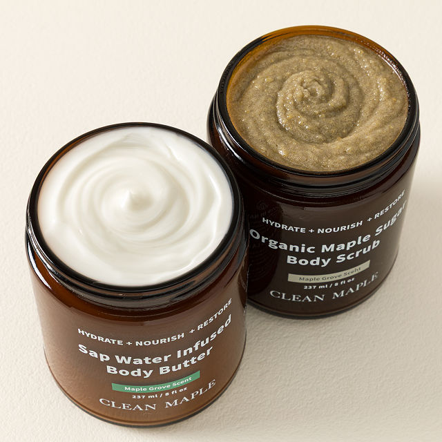 Vermont Maple Infused Body Butter & Body Scrub
