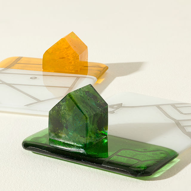 Where We Landed Personalized Glass Sculpture