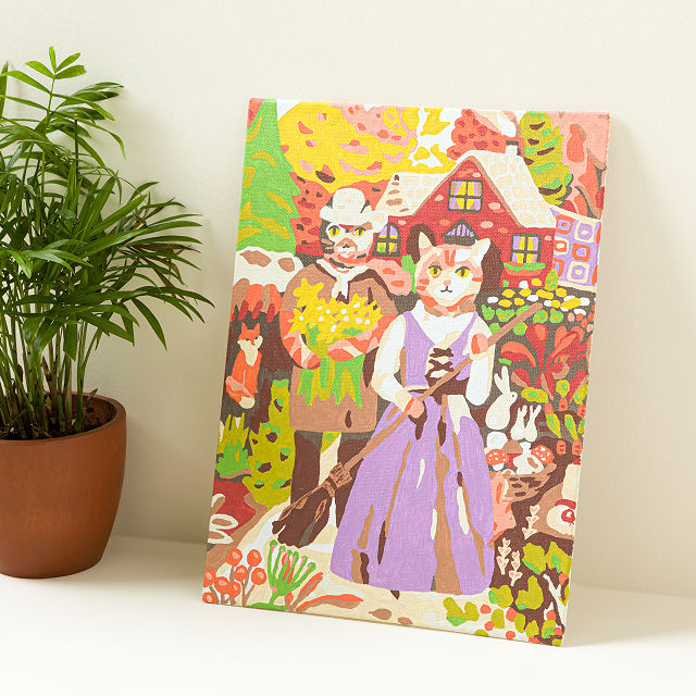 Cottage Cat Paint by Number Kit